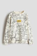 H&M Printed Brushed-inside Sweatshirt
