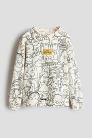 H&M Printed Brushed-inside Sweatshirt