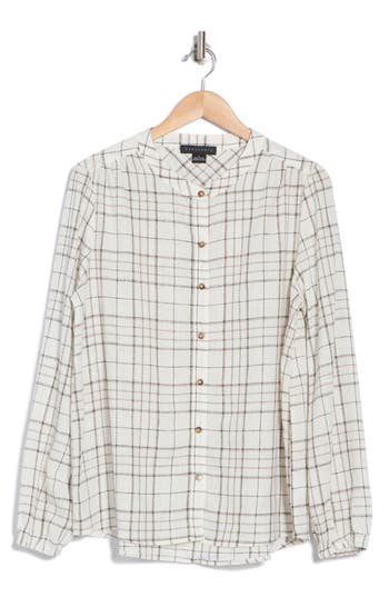 SANCTUARY SANCTUARY AS YOU ARE LINEN BLEND BUTTON-UP SHIRT 