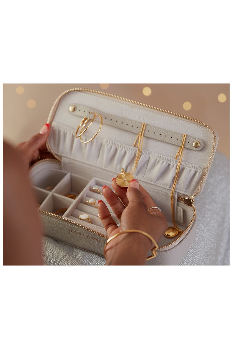 Personalized Leather Jewelry Box, Alternate, color, PEBBELED GREY