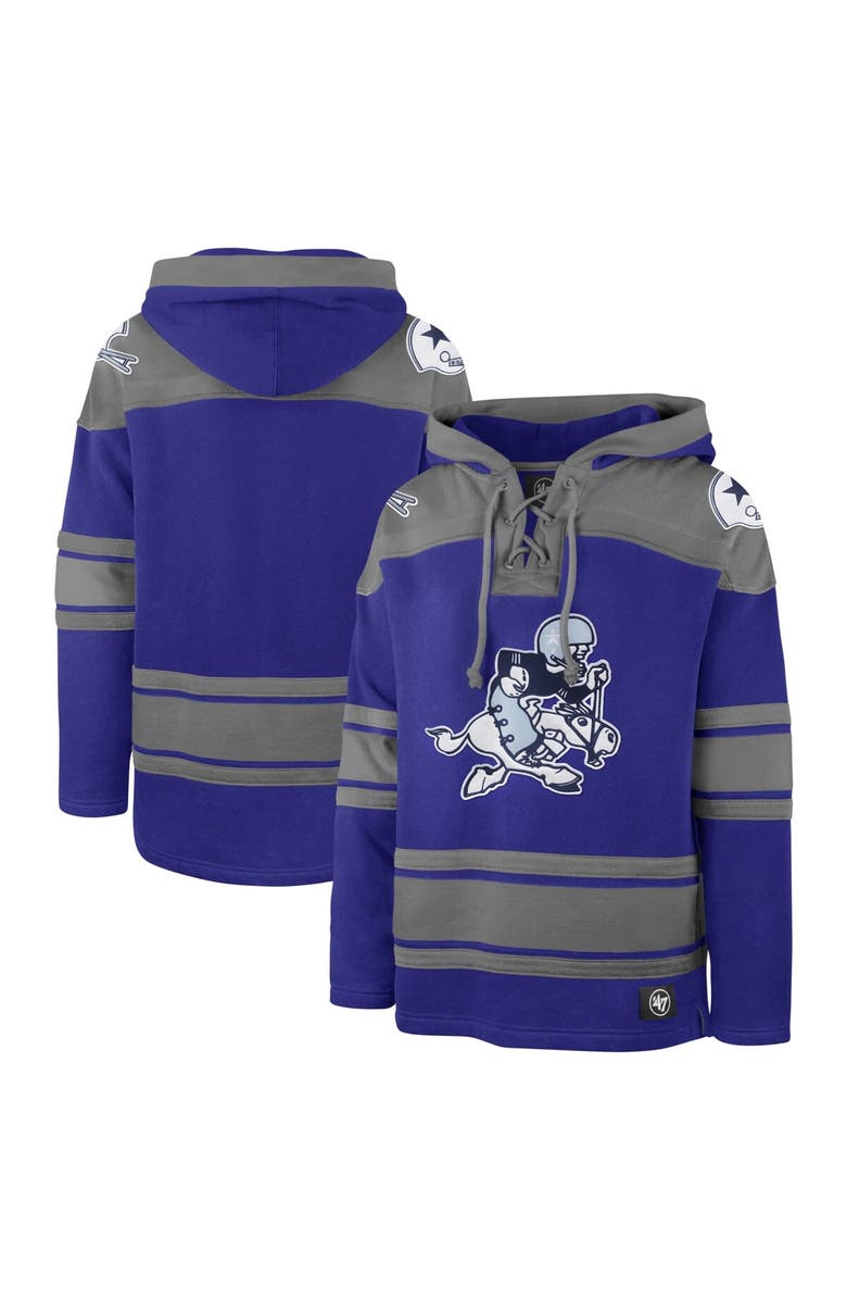 '47 Men's '47 Navy Dallas Cowboys Big & Tall Superior Lacer Pullover Hoodie, Alternate, color, 