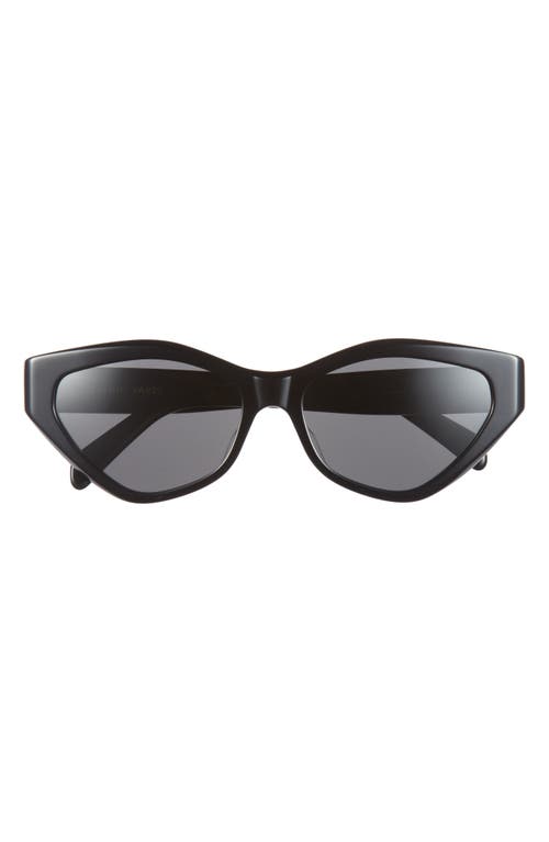 Celine Triomphe 17 56mm Cat Eye Sunglasses In Black