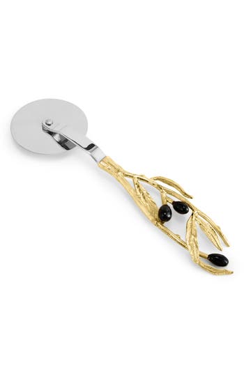 Michael Aram Olive Branch Pizza Cutter In Multi