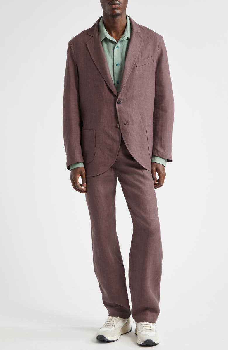 De Bonne Facture Two-Pocket Linen Overshirt, Alternate, color, 