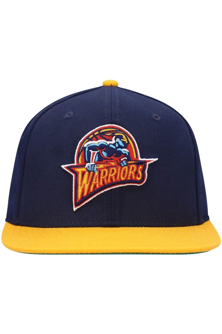 Men's Mitchell & Ness Navy/Gold Golden State Warriors Hardwood Classics Team Two-Tone 2.0 Snapback Hat, Alternate, color, Navy