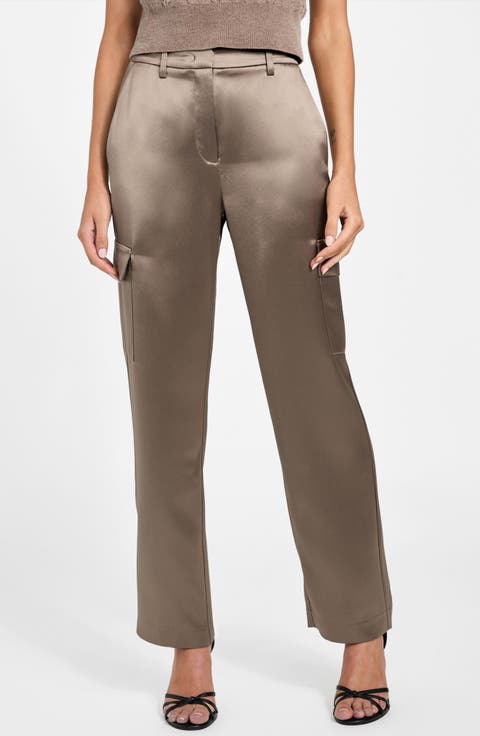 Megan Satin Cargo Pants