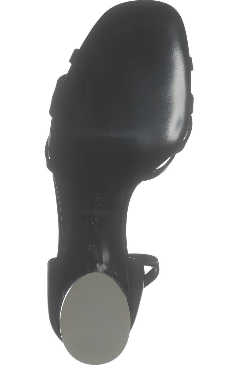 FERRAGAMO Floral 55 Sandal, Alternate, color, Black