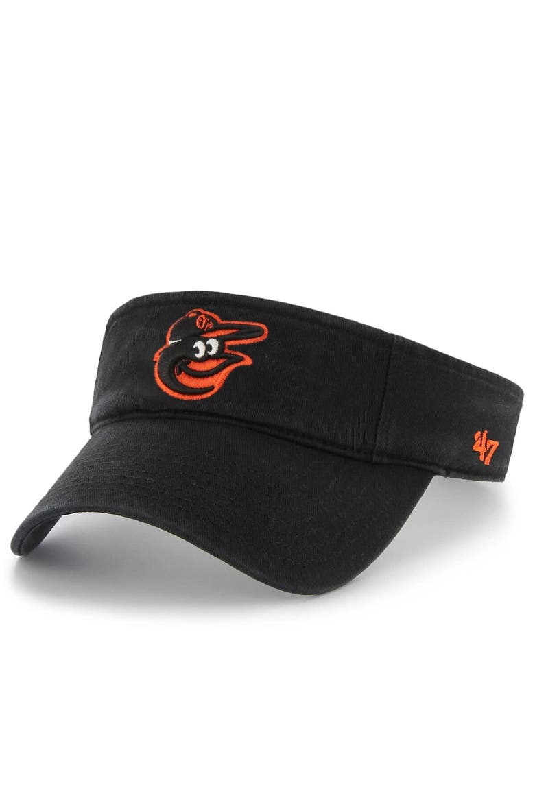 Men's '47 Black Baltimore Orioles Clean Up Adjustable Visor, Main, color, Black