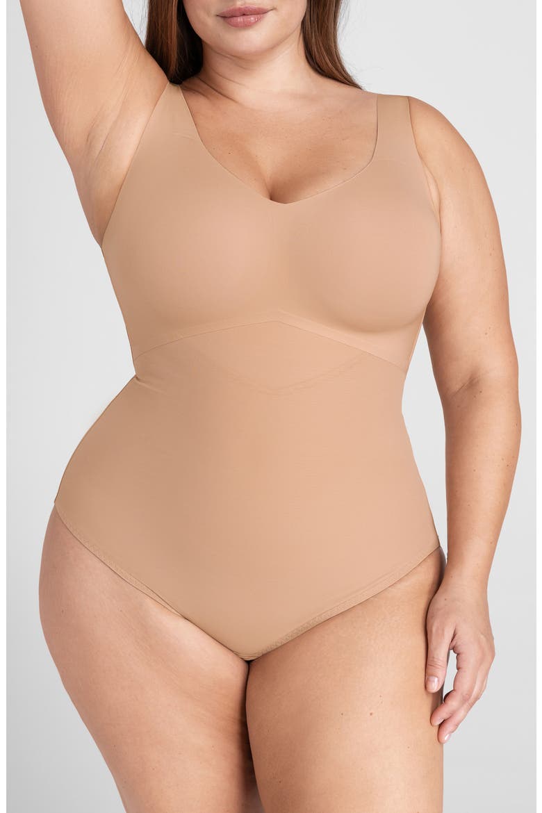 Liftwear Tank Bodysuit, Alternate, color, SAND