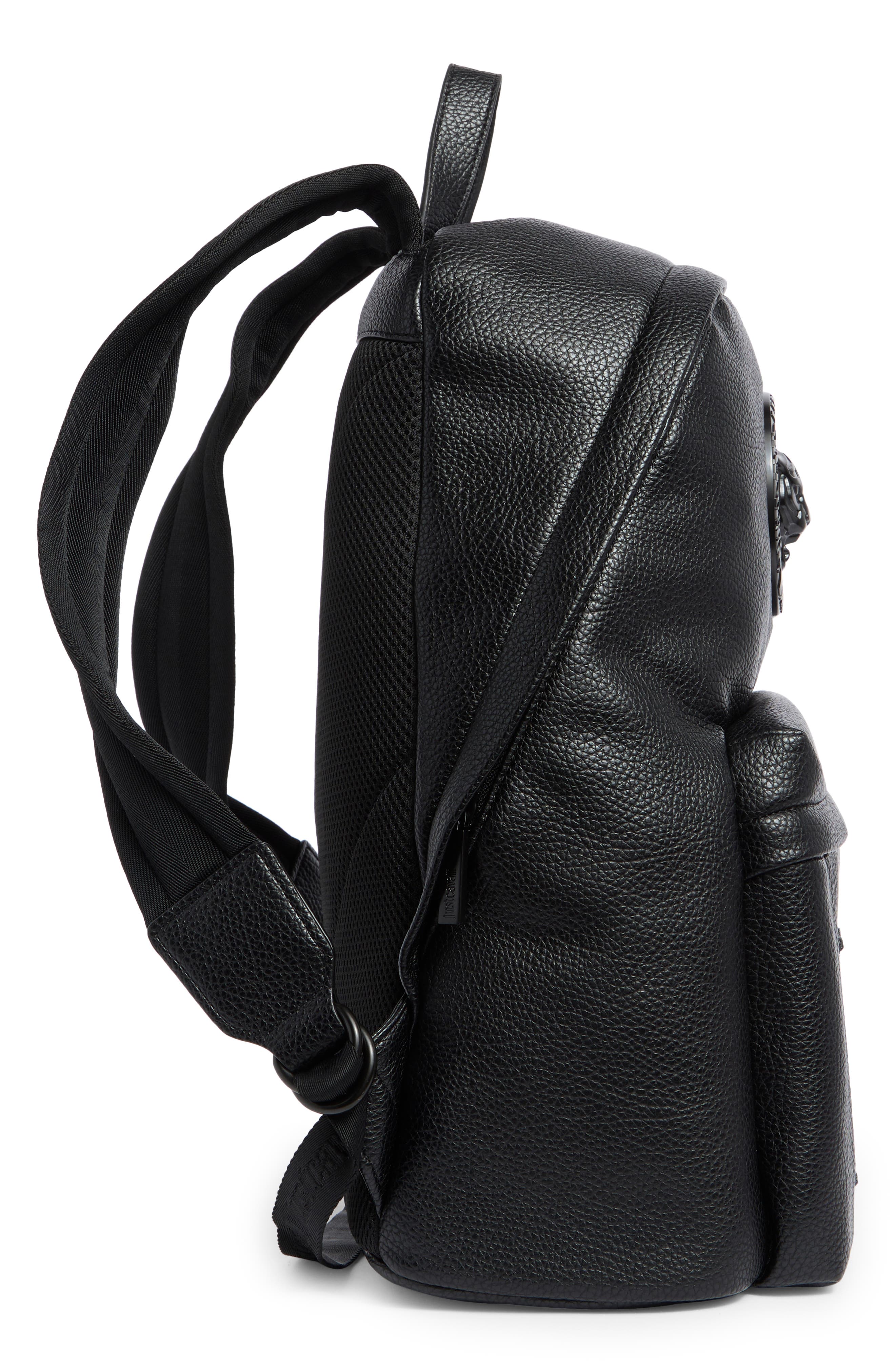 Just Cavalli Tiger Embossed Logo Backpack, Alternate, color, 