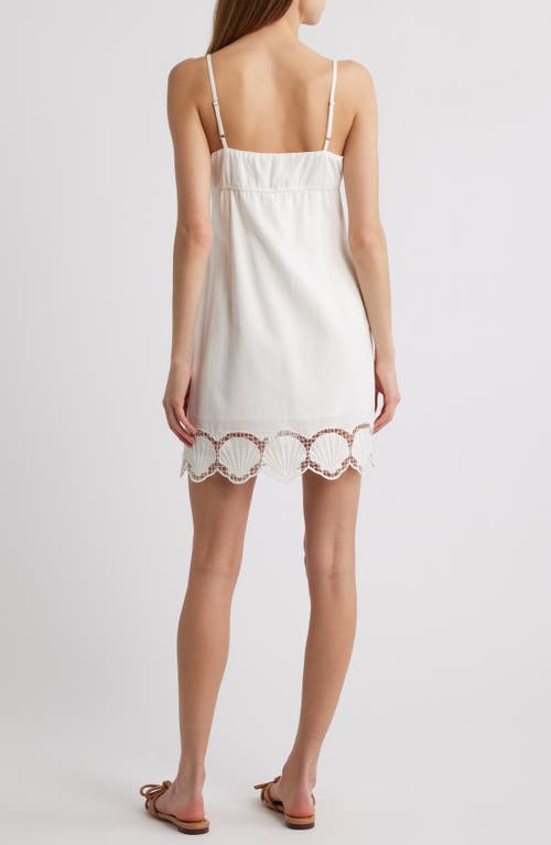 Rails Susana Seashell Embroidered Mini Dress In White