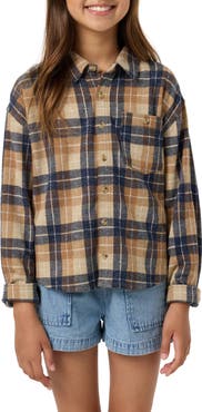 O'Neill Kids' Jordyn Flannel Button-Up Shirt