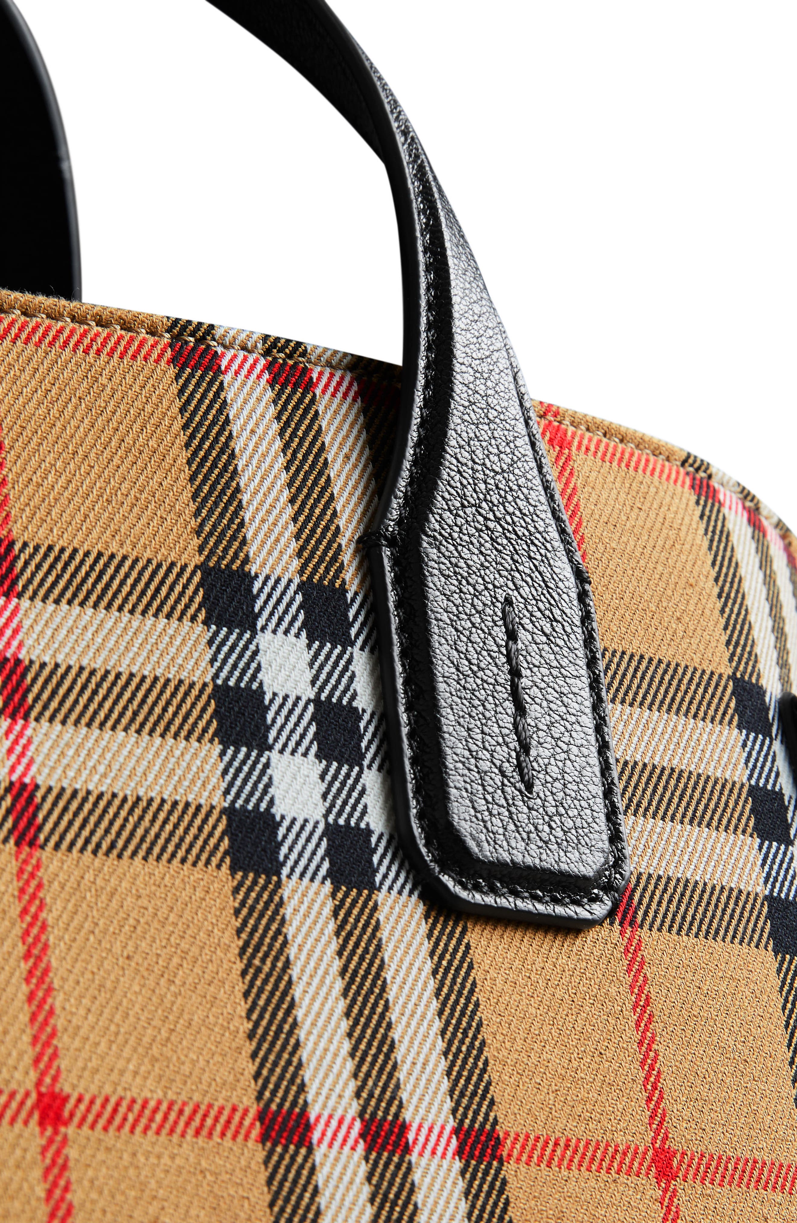 Burberry Medium Banner Leather Tote, Alternate, color, 