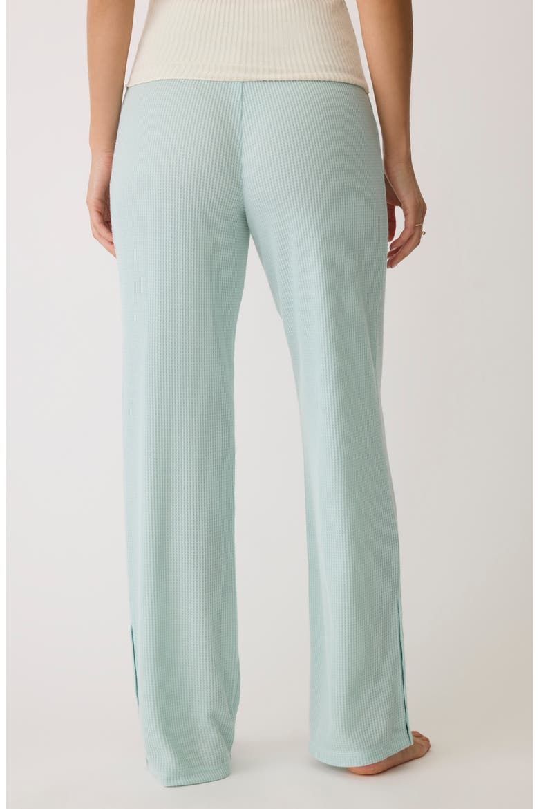 Take it Easy Waffle Knit Pajamas Pants, Alternate, color, SEAFOAM