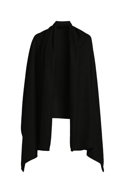 Lands' End Cashtouch Shawl Wrap In Black