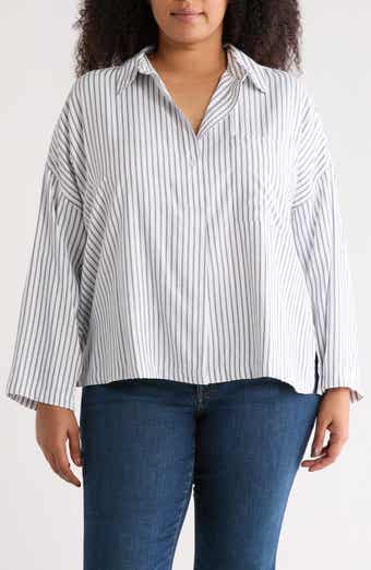 MAX STUDIO Stripe Button-Up Shirt