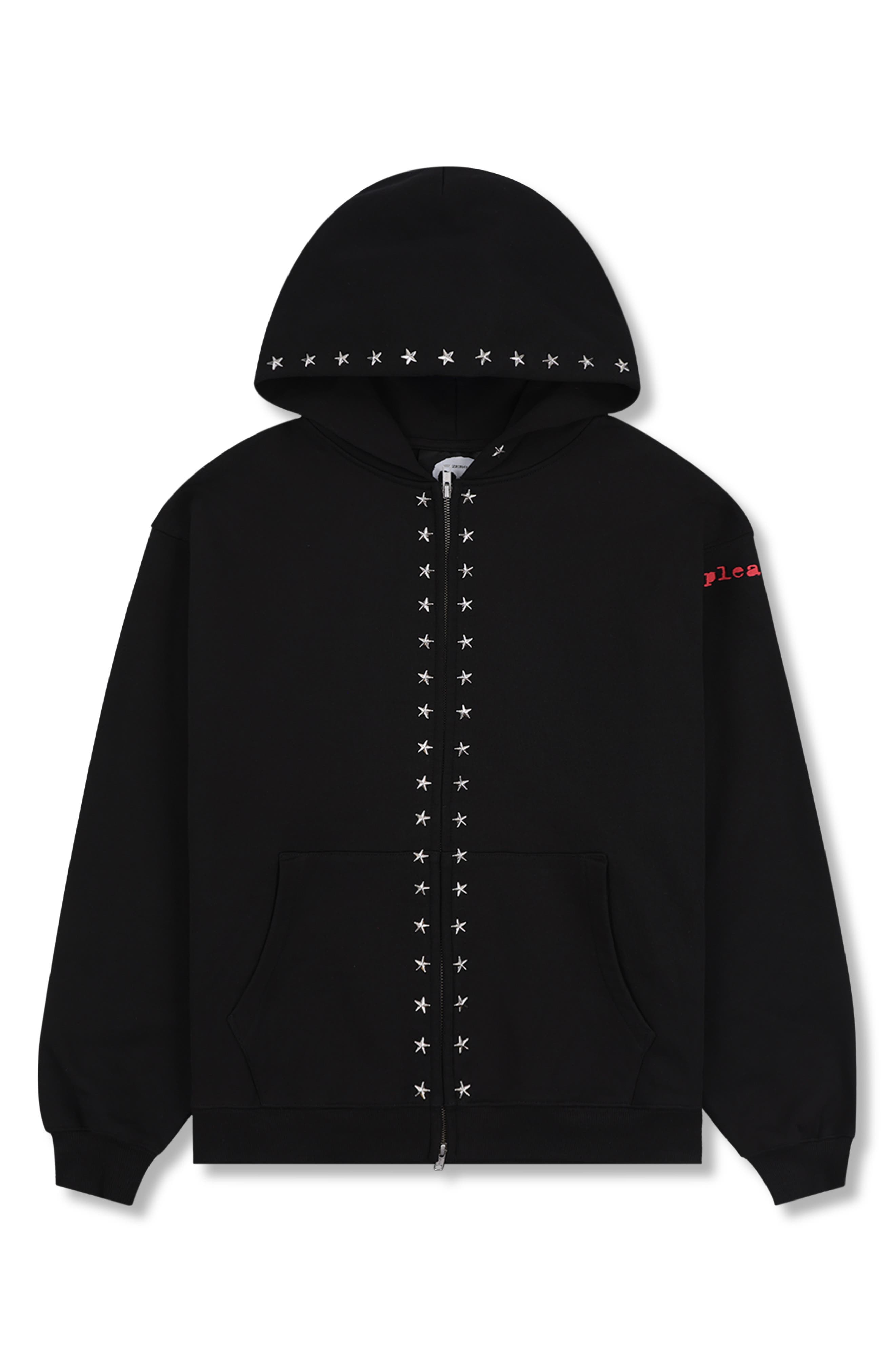 PLEASURES X Zero Skateboards Dane Studded Relaxed Fit Cotton