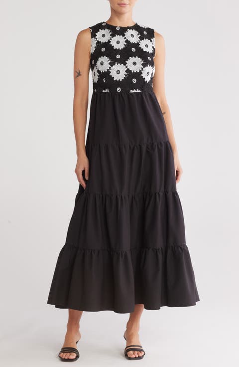 Chloe Floral Sleeveless Tiered Maxi Dress