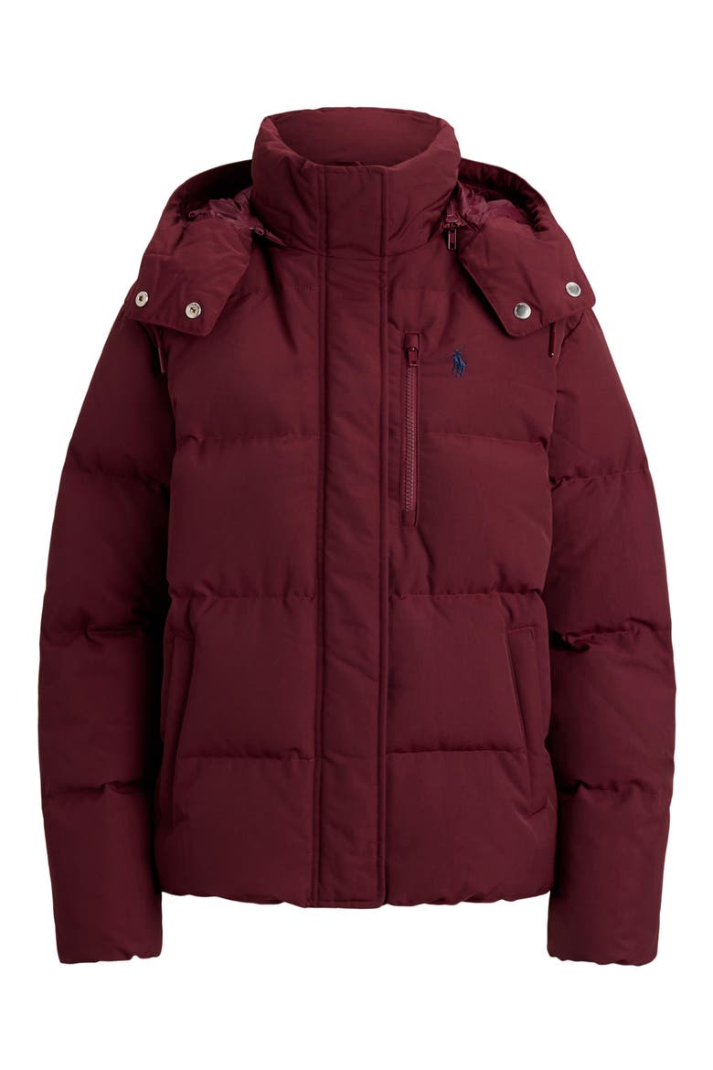 Water Resistant 750 Fill Power Down Puffer Jacket, Alternate, color, CLASSIC WINE
