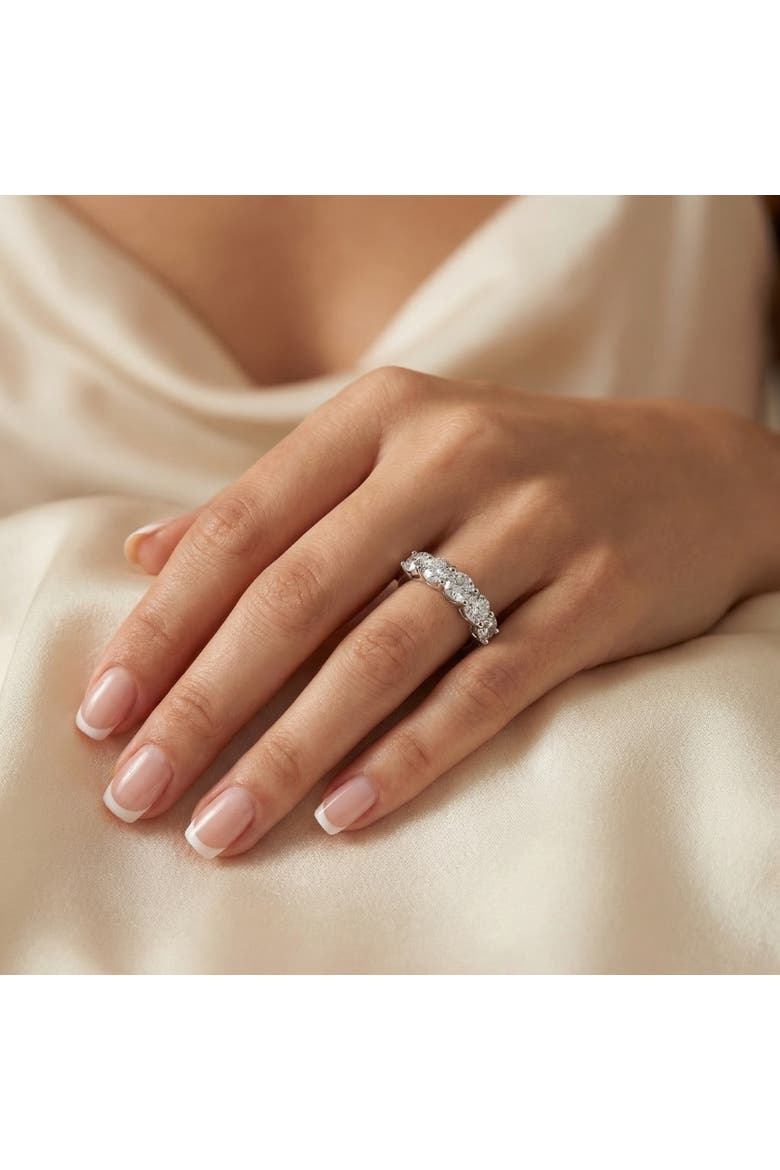 2 Carat 5-Stone Round Lab Grown Diamond Ring 14K Gold, Alternate, color, 14k White Gold
