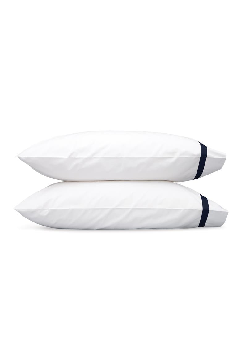 Lowell 600 Thread Count Set of 2 Pillowcases, Main, color, NAVY