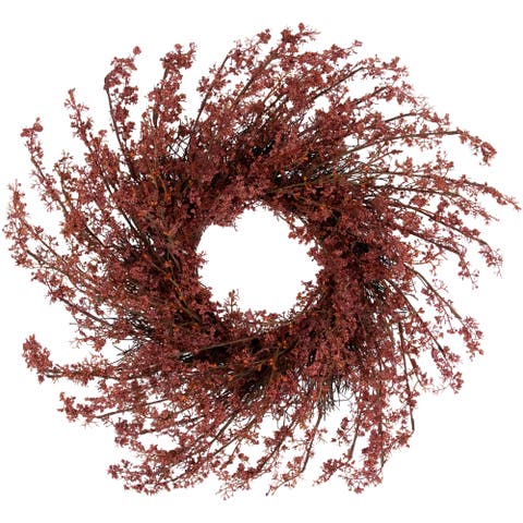 Pip Berry Clusters Artificial Fall Harvest Twig Wreath - 24"