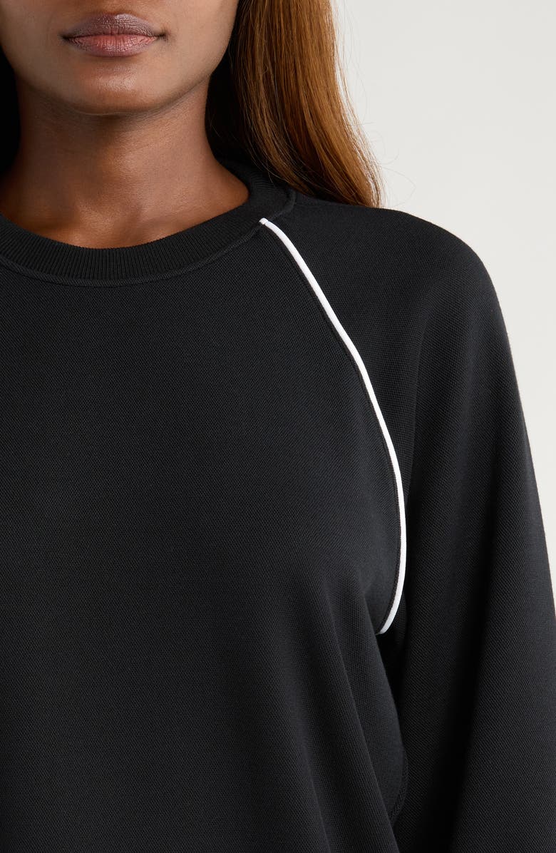 SPANX<sup>®</sup> Airpique Sweatshirt, Alternate, color, Very Black