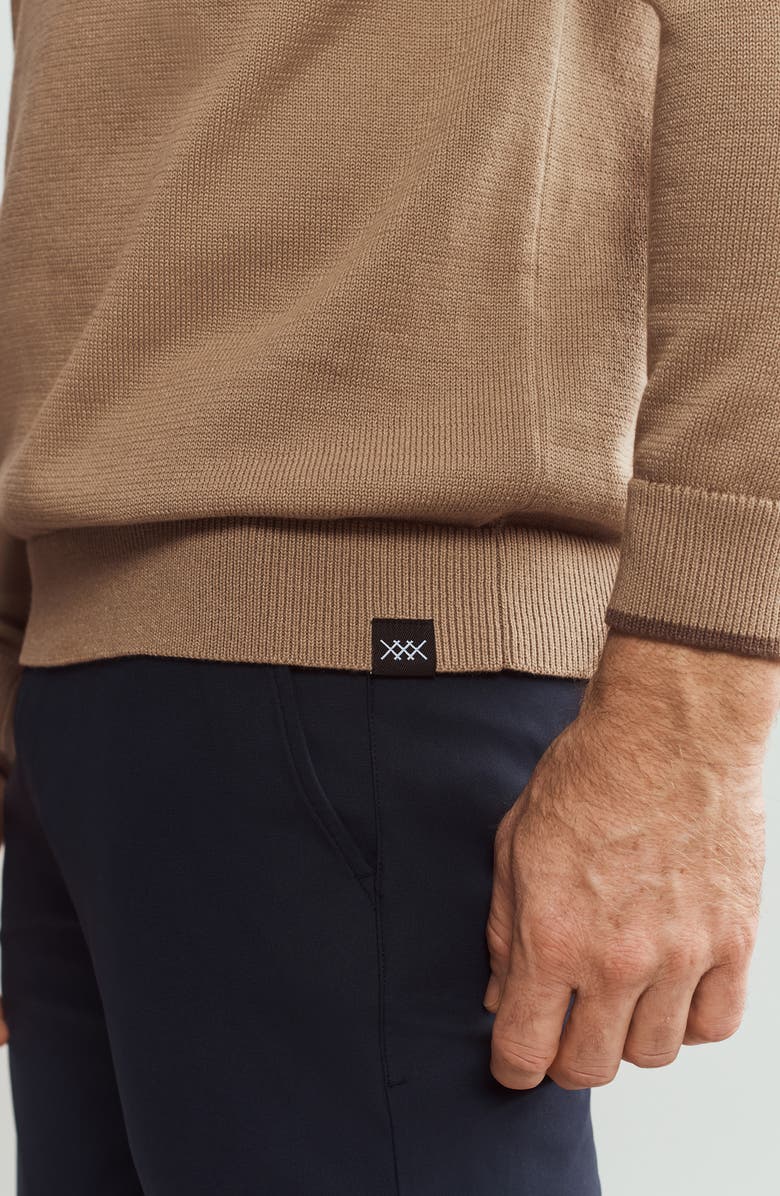 Rhone Commuter Quarter Zip Sweater, Alternate, color, Savannah Tan Heather