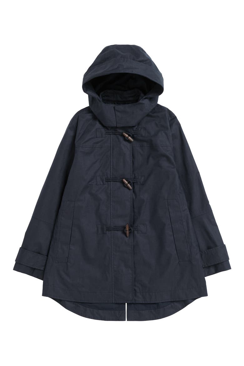 Sea Drift Waterproof Linen & Cotton Rain Coat, Alternate, color, INKWELL