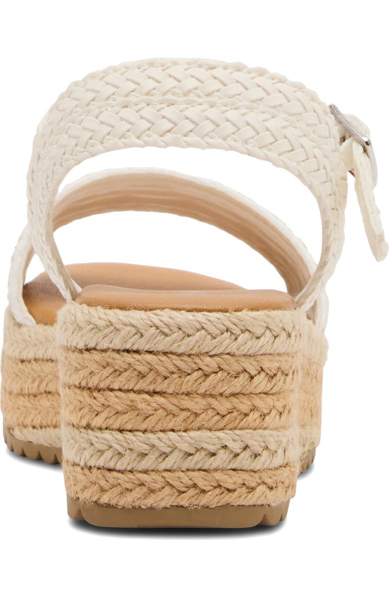 Steve Madden Kids' Jkiko Espadrille Ankle Strap Platform Wedge Sandal, Alternate, color, White