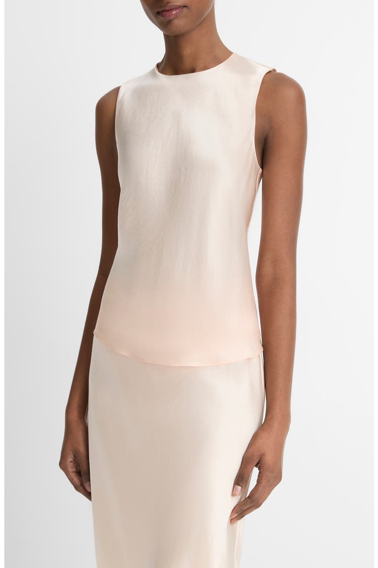 Naia™ Sleeveless Satin Shell, Alternate, color, LYCHEE