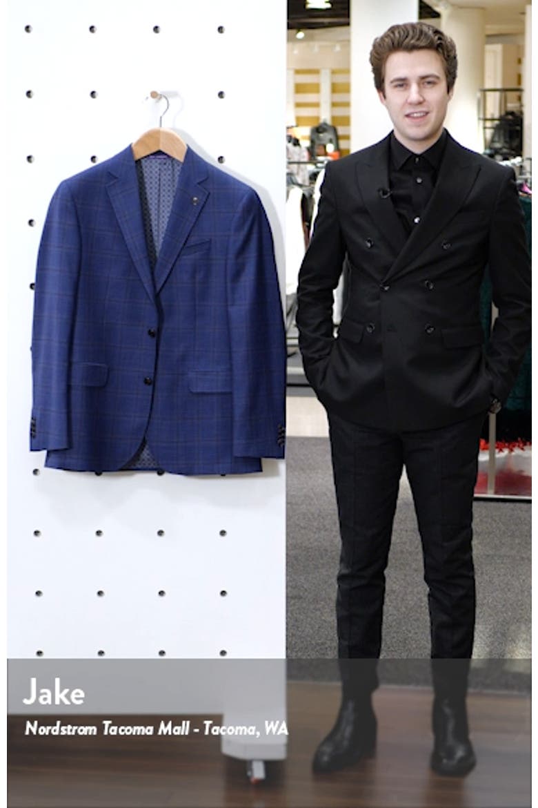Jay Trim Fit Houndstooth Wool Sport Coat video
