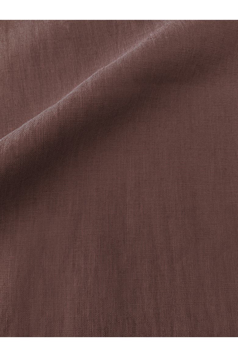 So Soft Linen Pillow with Down Insert, Alternate, color, Chestnut Brown