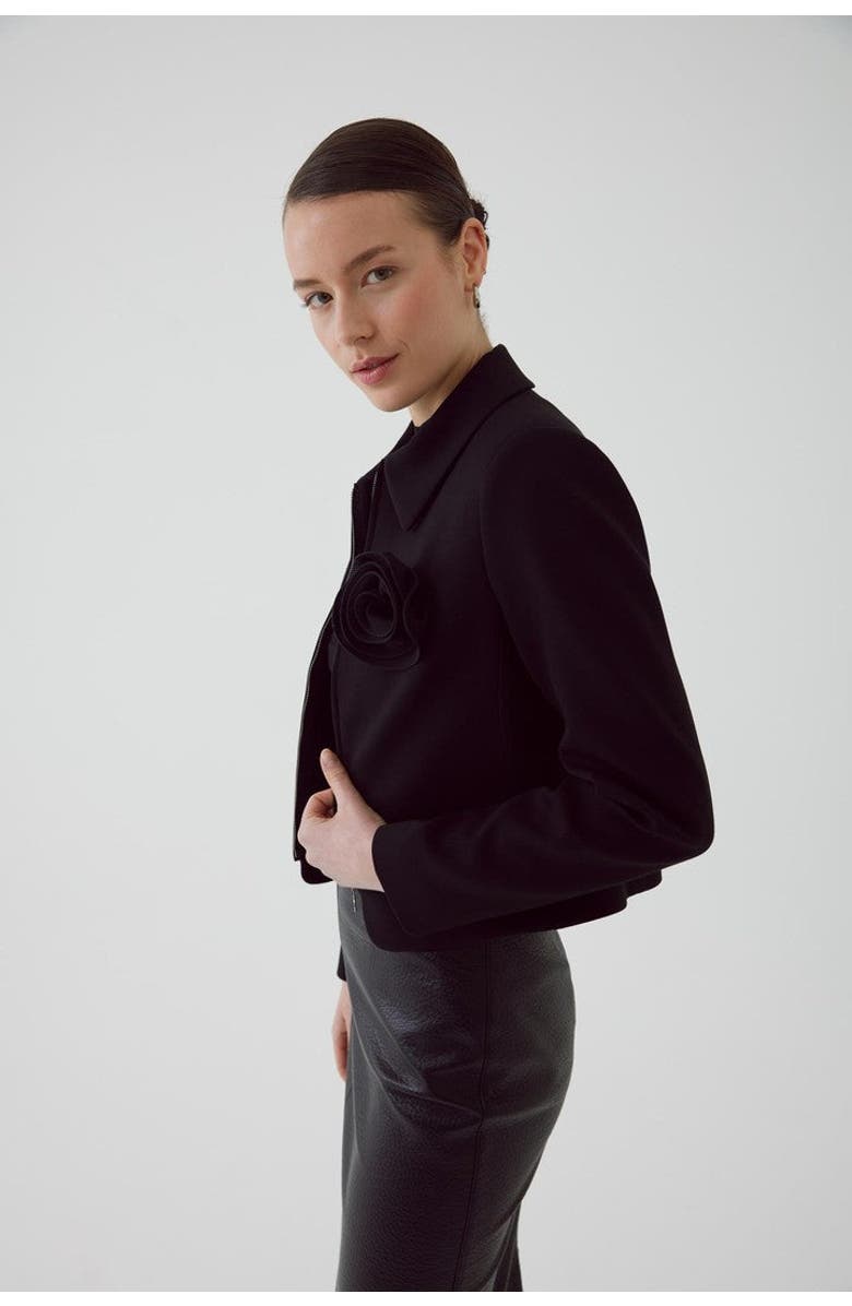 Exquise Ares Jacket, Alternate, color, Black