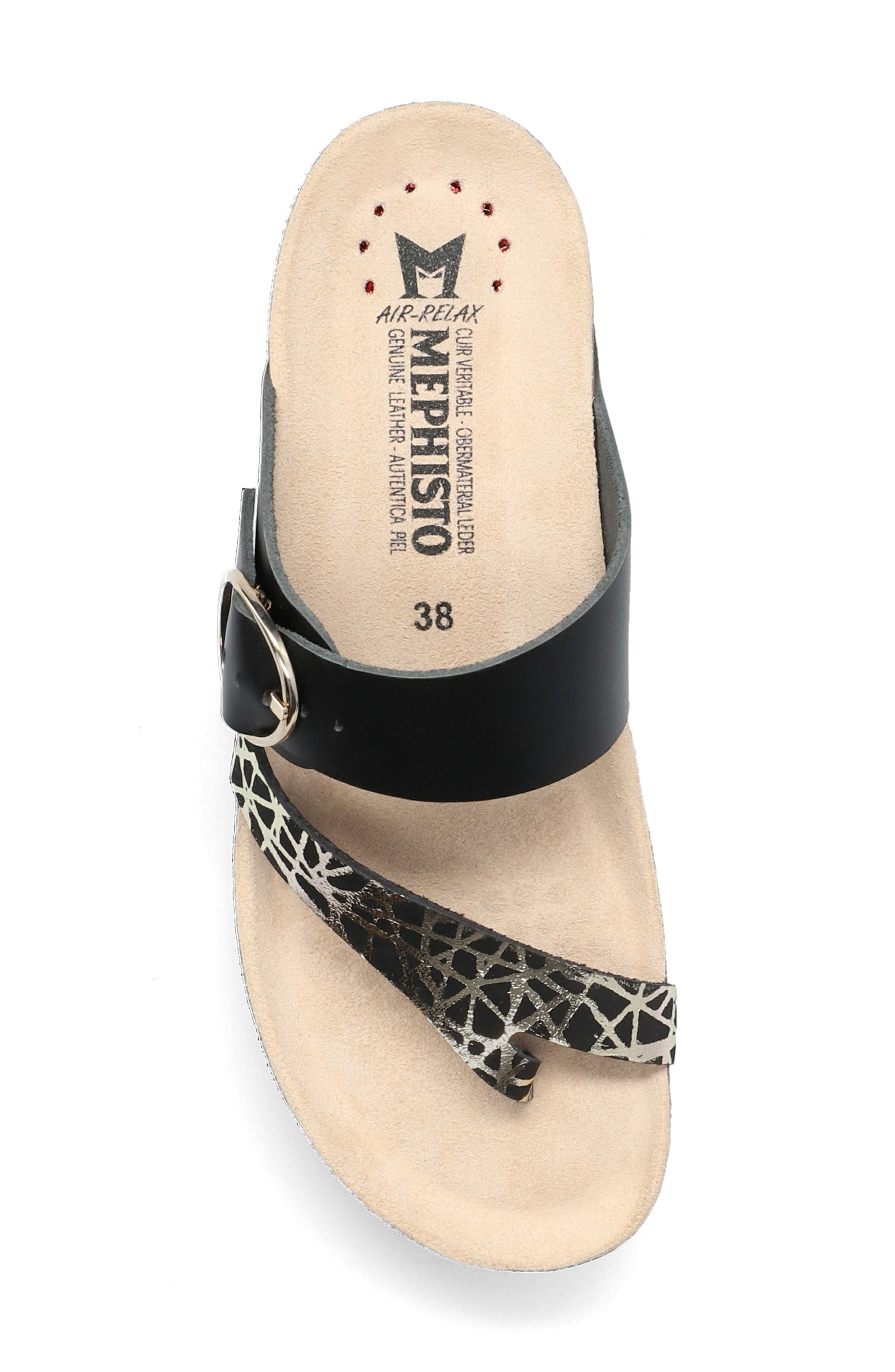 Vik Slide Sandal, Alternate, color, BLACK PRINTED LEATHER