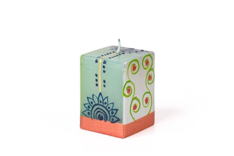 Sari Painted Cube Candle