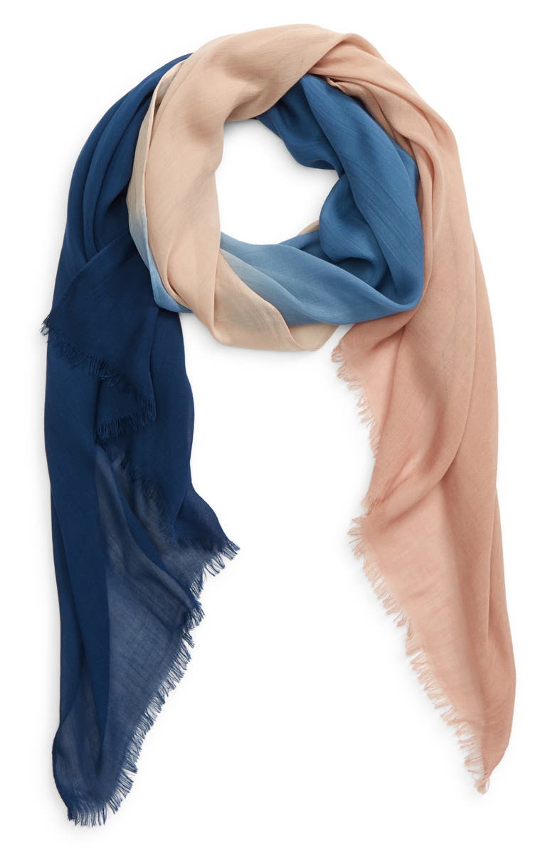 Sole Society Fringe Trim Scarf, Main, color,