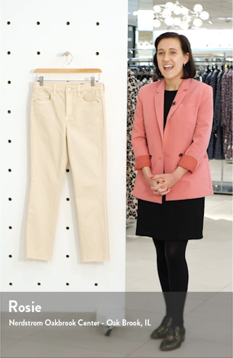 Madison High Waist Raw Hem Crop Straight Leg Jeans, sales video thumbnail