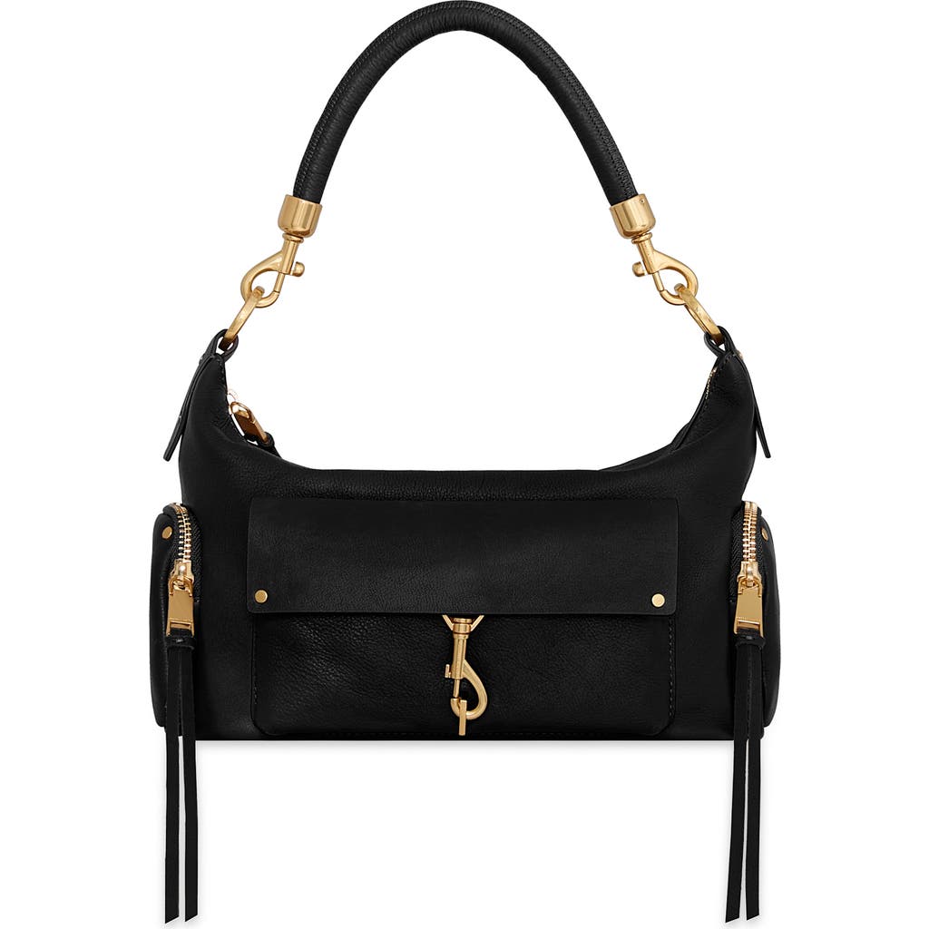 Rebecca Minkoff Mab Leather Shoulder Bag In Black