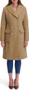 Kensie Double Breasted Bouclé Walker Coat