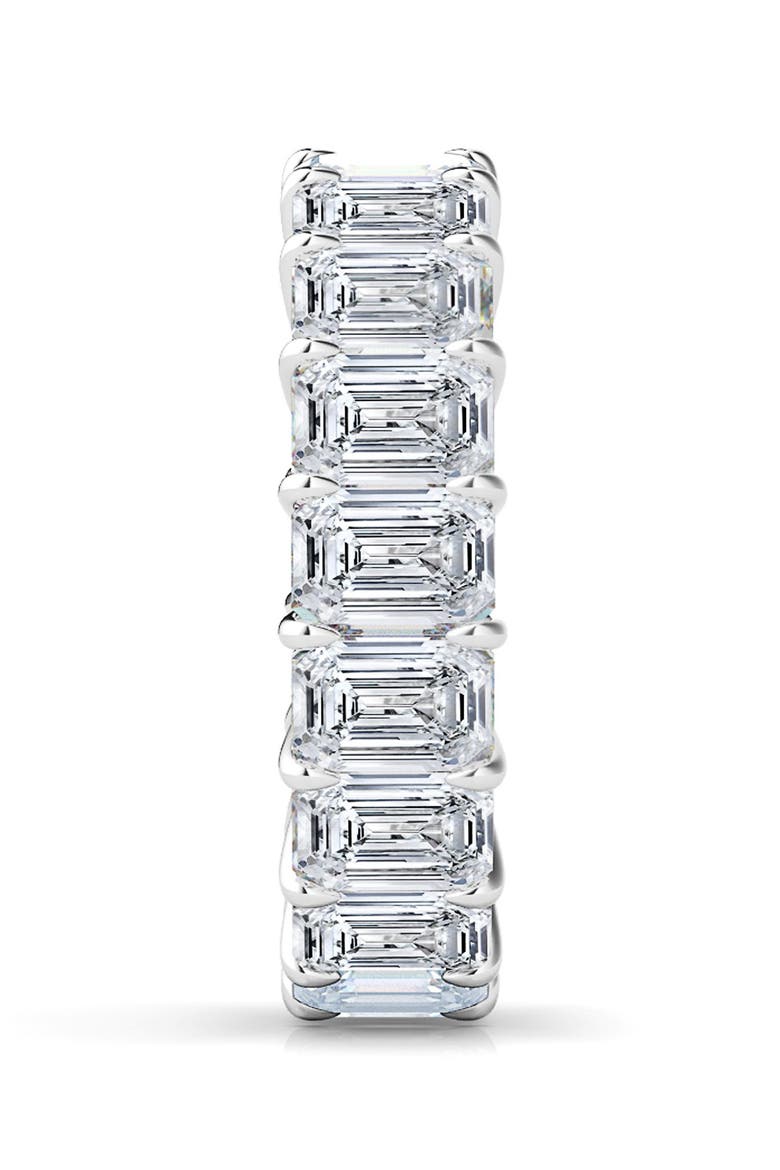 Emerald Cut Lab Created Diamond 18K Gold Eternity Band, Alternate, color, WHITE GOLD