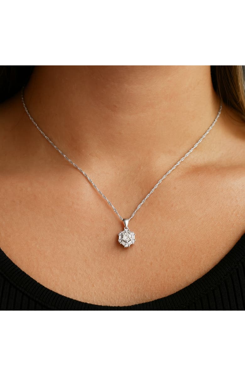 Donatello Gian Sterling Silver Moissanite Necklace, Alternate, color, Silver