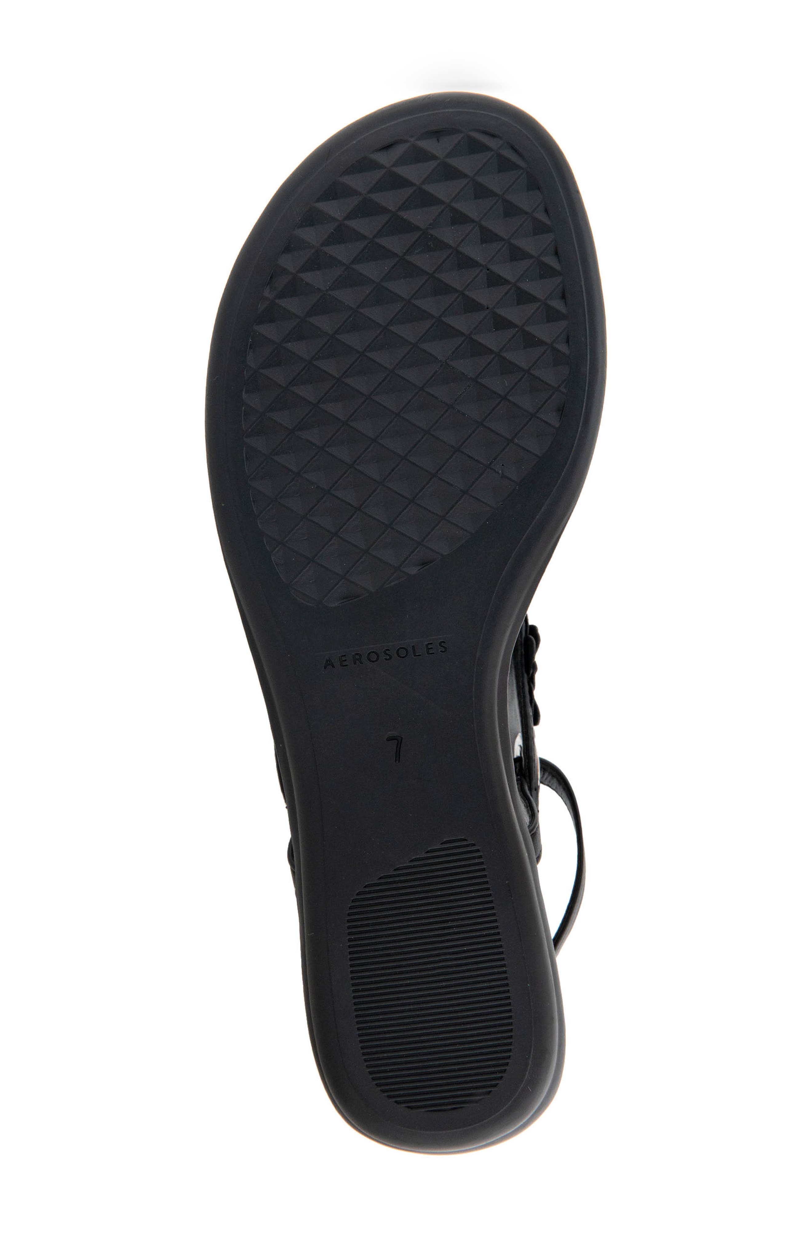 Aerosoles Connie Flower Slingback Sandal, Alternate, color, Black Faux Leather
