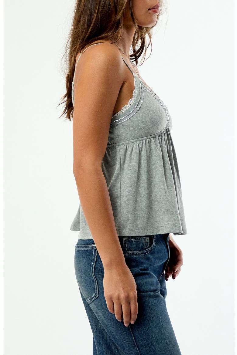 Elena Beaded Babydoll Camisole, Alternate, color, E. HEATHER GREY