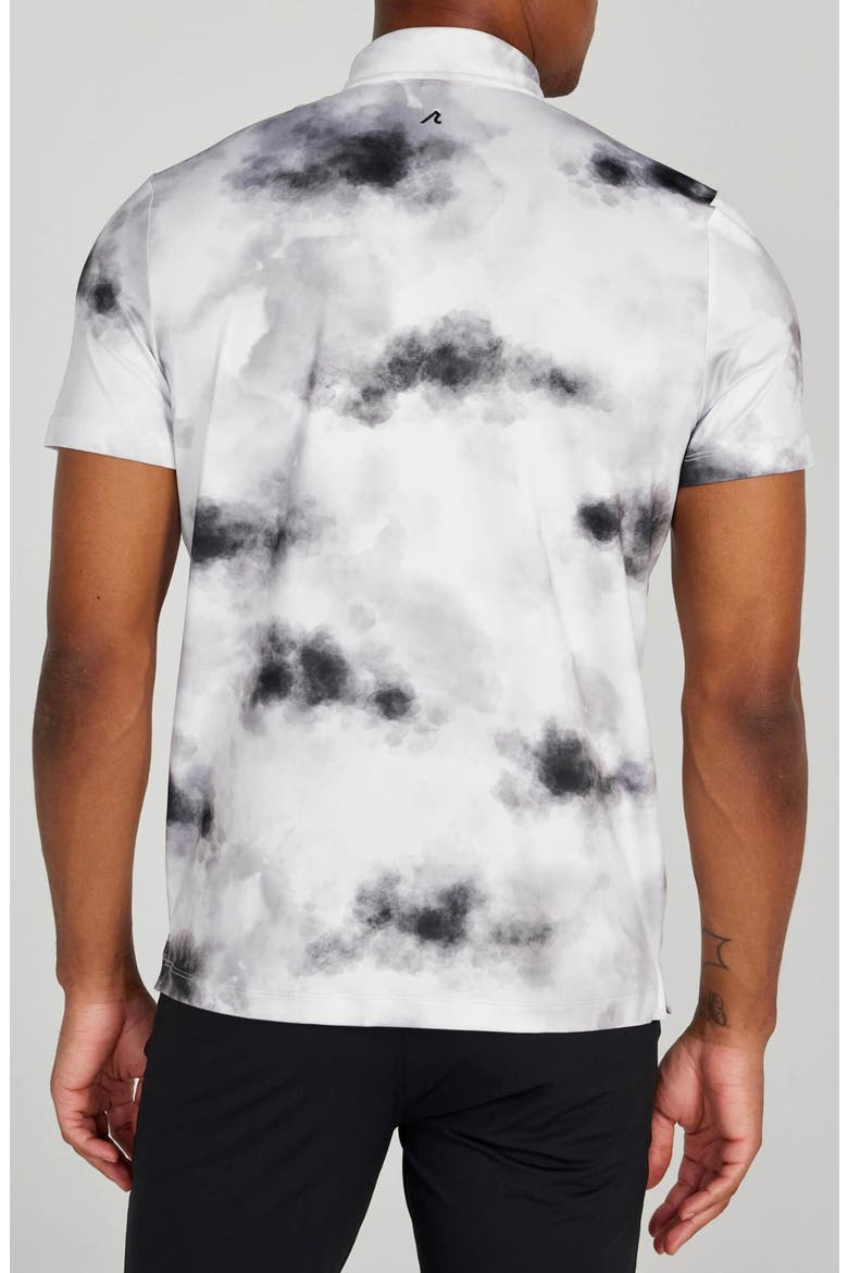Jasper Abstract Print Performance Golf Polo, Alternate, color, TUXEDO