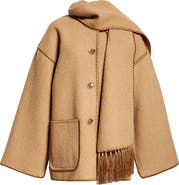 TOTEME Chain Stitch Wool Blend Scarf Jacket
