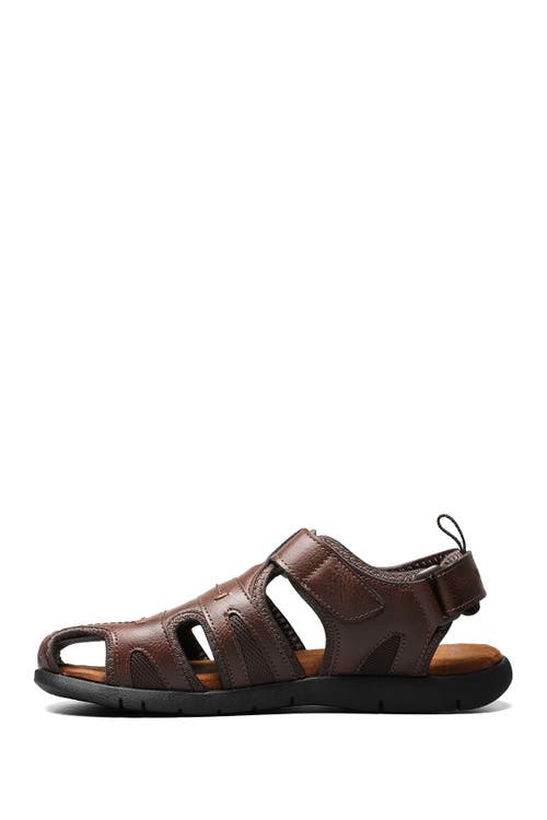 Nunn Bush Rio Grande Leather Closed Toe Fisherman Sandal In Tan