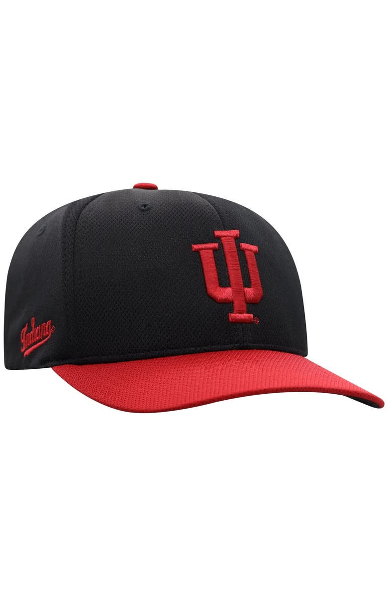 TOP OF THE WORLD Men's Top of the World Black Indiana Hoosiers Reflex Fitted Hat, Main, color,