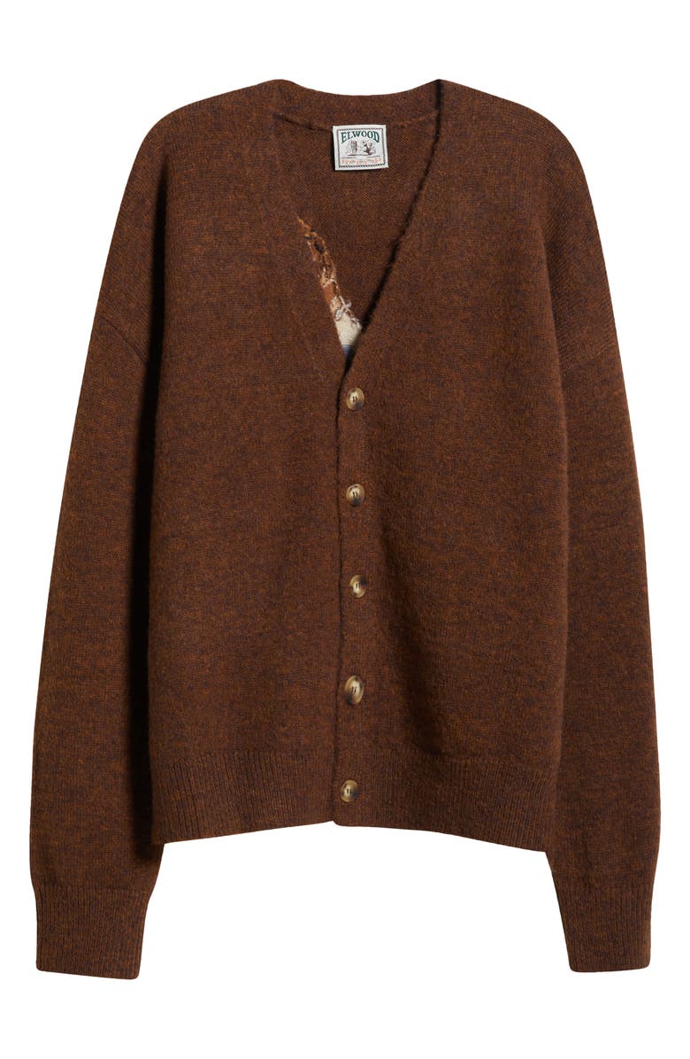Elwood Mitford Hound V-Neck Graphic Cardigan, Alternate, color, 
