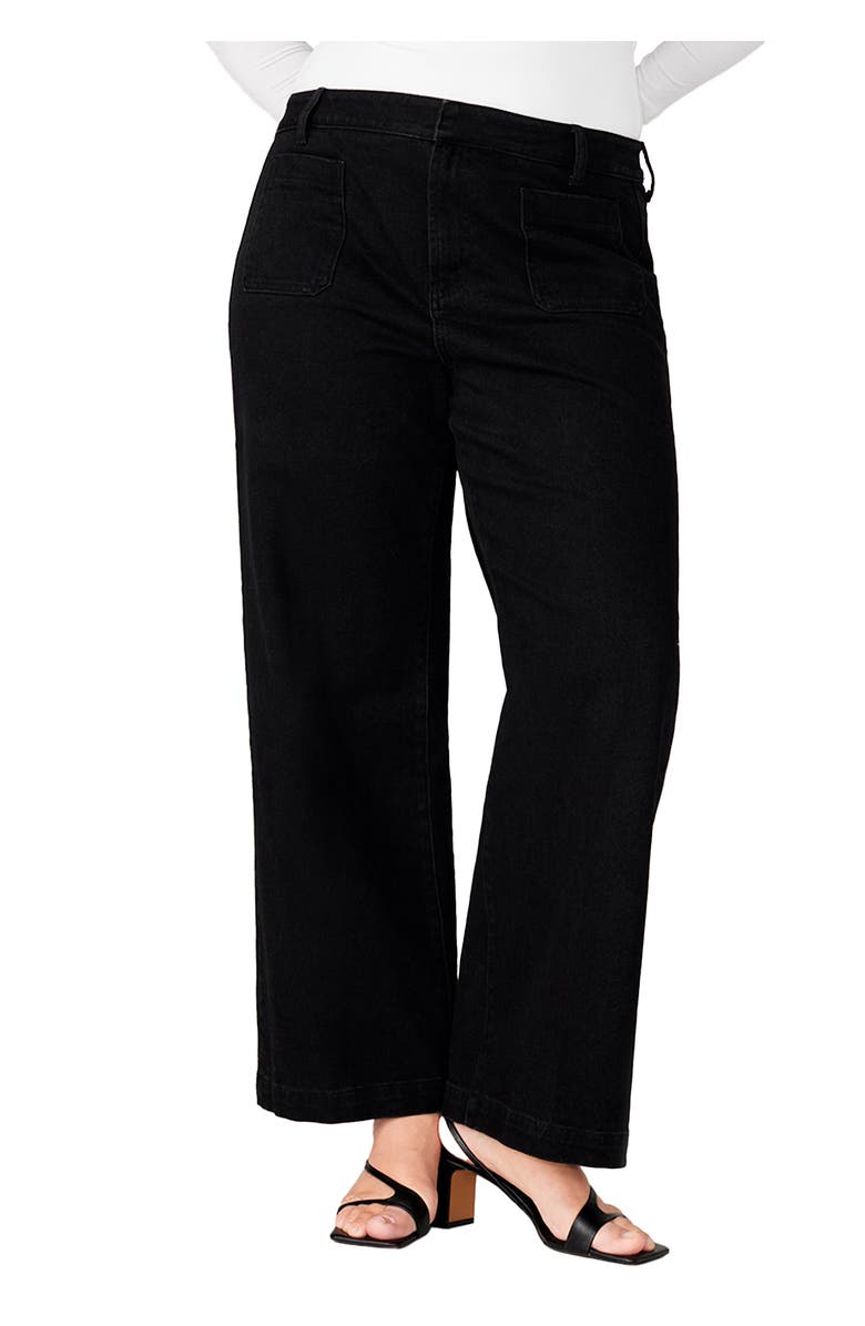 ELOQUII Trouser Jean, Main, color, Black Rinse